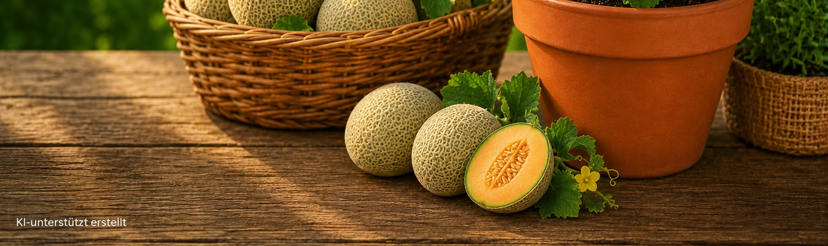 Titelbild von Melonen auf einem Tisch 
