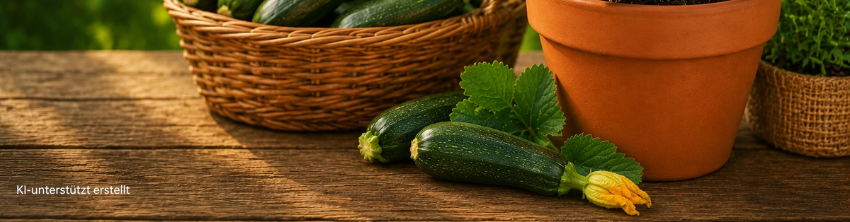 Titelbild von Zucchini auf einem Tisch 
