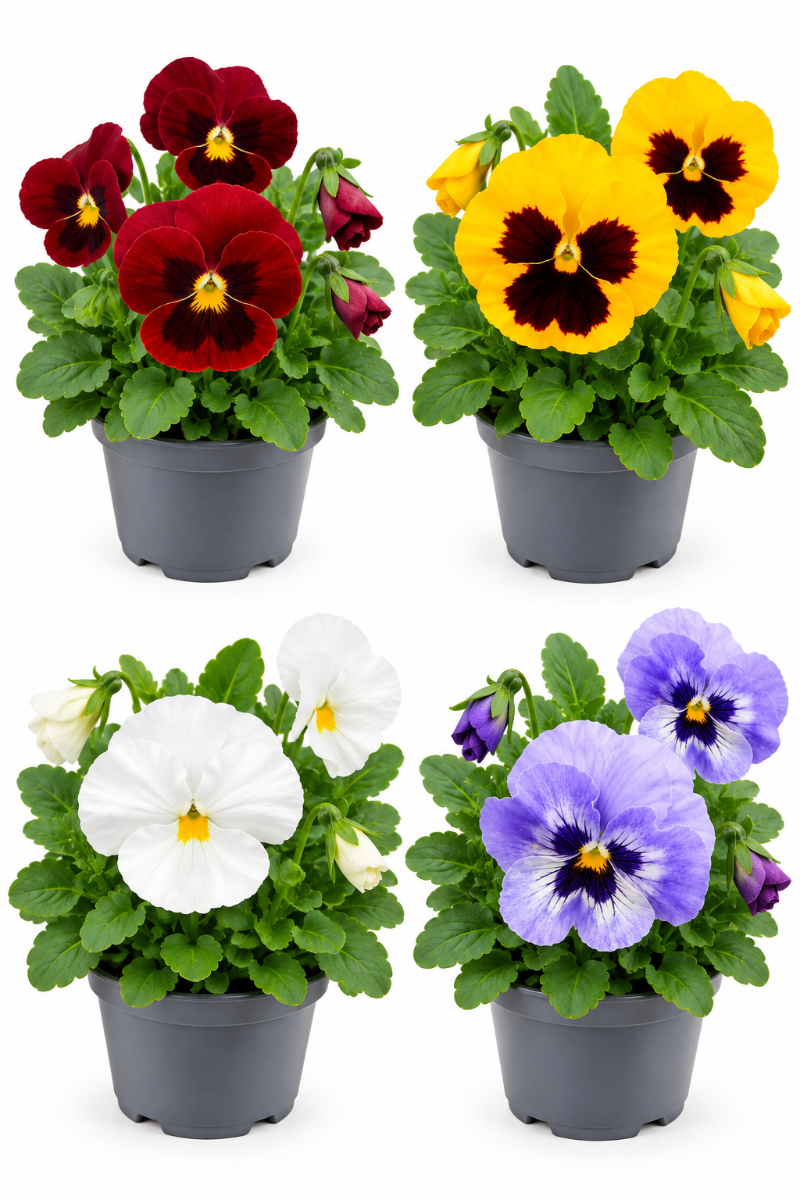 Produktfoto von Stiefmütterchen in verschiedenen Farben